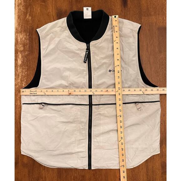 GUC Men's Columbia Cream and Black Vest w/ Pockets XL - Picture 4 of 7